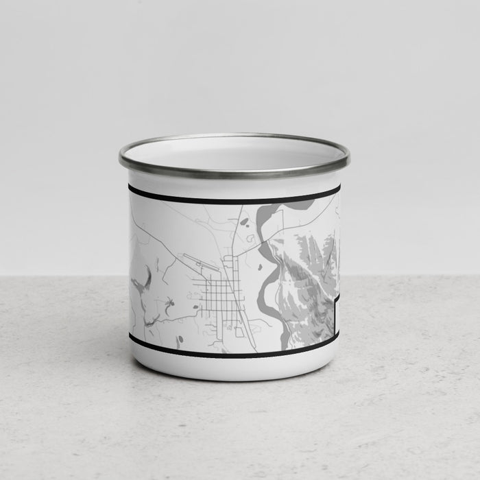 Front View Custom Darrington Washington Map Enamel Mug in Classic