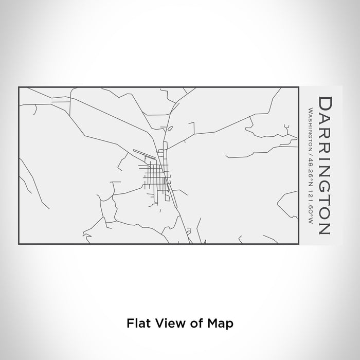 Rendered View of Darrington Washington Map Engraving on 17oz Stainless Steel Insulated Cola Bottle in White