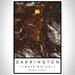 Darrington Washington Map Print Portrait Orientation in Ember Style With Shaded Background