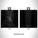 Rendered View of Darrington Washington Map Engraving on 6oz Stainless Steel Flask in Black