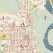 Darrington Washington Map Print in Woodblock Style Zoomed In Close Up Showing Details