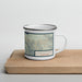 Right View Custom Darrington Washington Map Enamel Mug in Woodblock