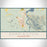 Darrington Washington Map Print Landscape Orientation in Woodblock Style With Shaded Background