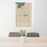 24x36 Dauphin Island Alabama Map Print Portrait Orientation in Afternoon Style Behind 2 Chairs Table and Potted Plant