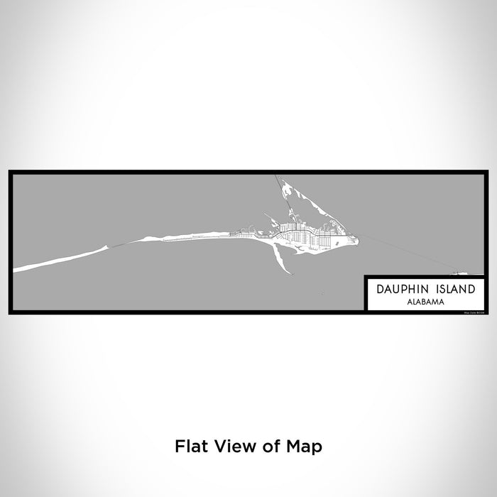 Flat View of Map Custom Dauphin Island Alabama Map Enamel Mug in Classic