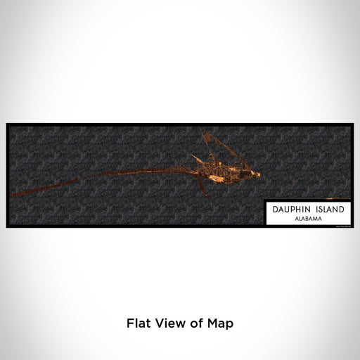 Flat View of Map Custom Dauphin Island Alabama Map Enamel Mug in Ember