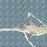 Dauphin Island Alabama Map Print in Woodblock Style Zoomed In Close Up Showing Details