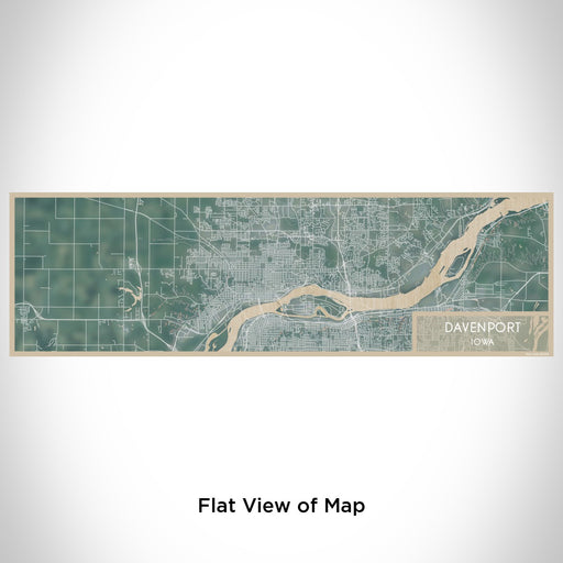 Flat View of Map Custom Davenport Iowa Map Enamel Mug in Afternoon