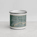 Front View Custom Davenport Iowa Map Enamel Mug in Afternoon