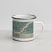 Right View Custom Davenport Iowa Map Enamel Mug in Afternoon