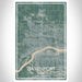 Davenport Iowa Map Print Portrait Orientation in Afternoon Style With Shaded Background
