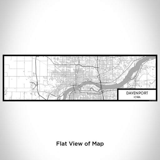 Flat View of Map Custom Davenport Iowa Map Enamel Mug in Classic