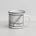 Right View Custom Davenport Iowa Map Enamel Mug in Classic