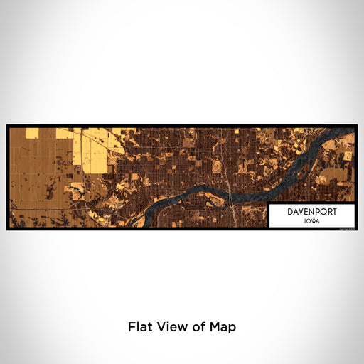 Flat View of Map Custom Davenport Iowa Map Enamel Mug in Ember