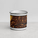 Front View Custom Davenport Iowa Map Enamel Mug in Ember