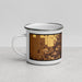 Left View Custom Davenport Iowa Map Enamel Mug in Ember