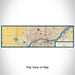Flat View of Map Custom Davenport Iowa Map Enamel Mug in Woodblock