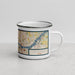 Right View Custom Davenport Iowa Map Enamel Mug in Woodblock