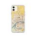 Custom Davenport Iowa Map Phone Case in Woodblock