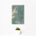 12x18 Davidson North Carolina Map Print Portrait Orientation in Afternoon Style With Small Cactus Plant in White Planter