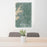 24x36 Davidson North Carolina Map Print Portrait Orientation in Afternoon Style Behind 2 Chairs Table and Potted Plant