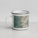 Left View Custom Davidson North Carolina Map Enamel Mug in Afternoon