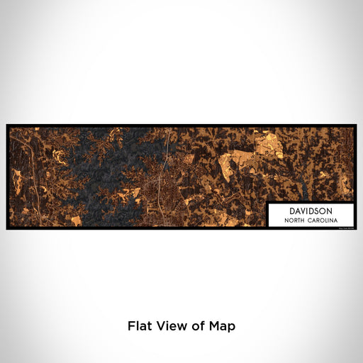 Flat View of Map Custom Davidson North Carolina Map Enamel Mug in Ember