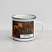 Right View Custom Davidson North Carolina Map Enamel Mug in Ember
