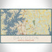Davidson North Carolina Map Print Landscape Orientation in Woodblock Style With Shaded Background