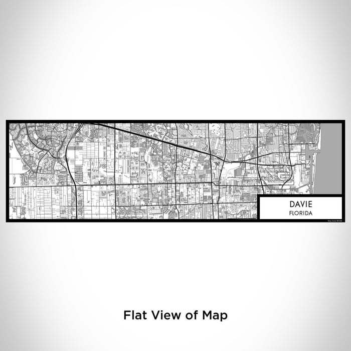 Flat View of Map Custom Davie Florida Map Enamel Mug in Classic