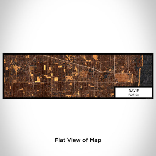 Flat View of Map Custom Davie Florida Map Enamel Mug in Ember