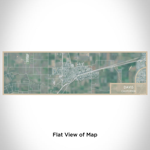 Flat View of Map Custom Davis California Map Enamel Mug in Afternoon