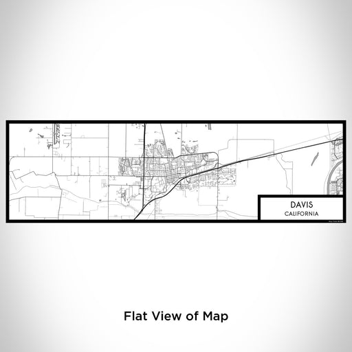 Flat View of Map Custom Davis California Map Enamel Mug in Classic