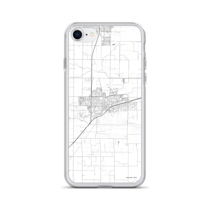 Custom Davis California Map iPhone SE Phone Case in Classic
