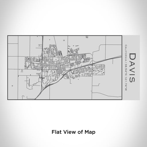 Rendered View of Davis California Map Engraving on 17oz Stainless Steel Insulated Cola Bottle