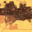 Davis California Map Print in Ember Style Zoomed In Close Up Showing Details