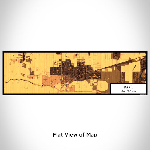 Flat View of Map Custom Davis California Map Enamel Mug in Ember