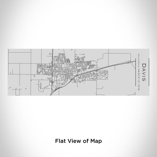 Rendered View of Davis California Map Engraving on 10oz Stainless Steel Insulated Cup with Sipping Lid