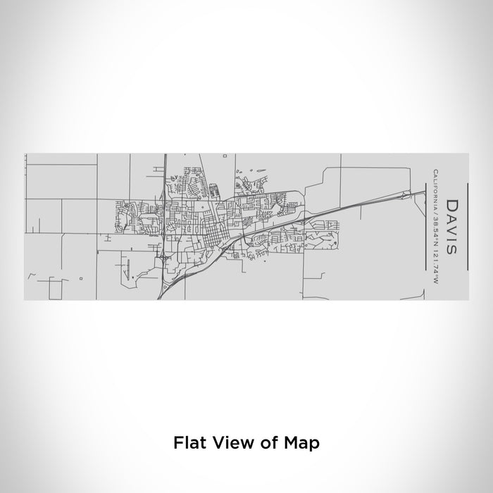 Rendered View of Davis California Map Engraving on 10oz Stainless Steel Insulated Cup with Sipping Lid