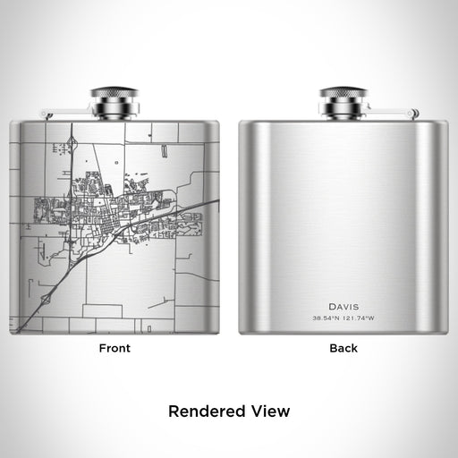 Rendered View of Davis California Map Engraving on undefined