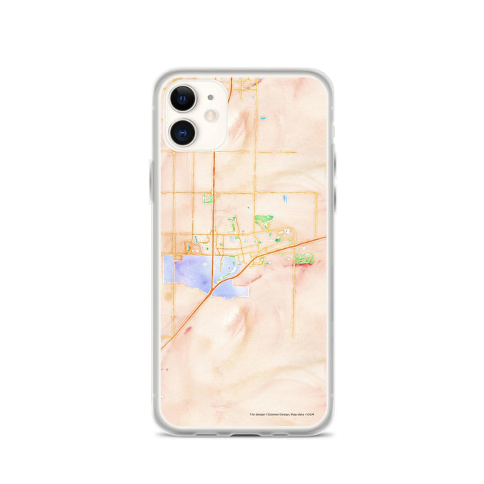 Custom Davis California Map Phone Case in Watercolor