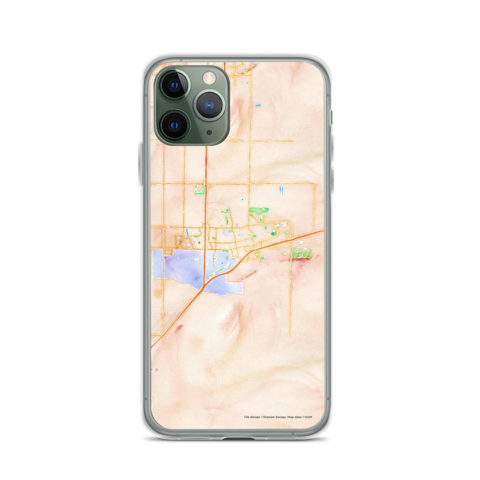 Custom Davis California Map Phone Case in Watercolor