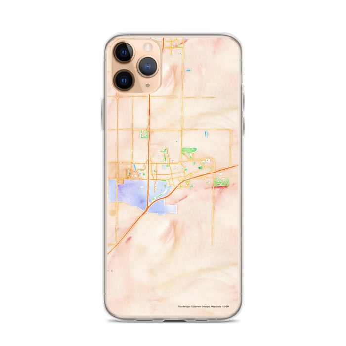 Custom Davis California Map Phone Case in Watercolor