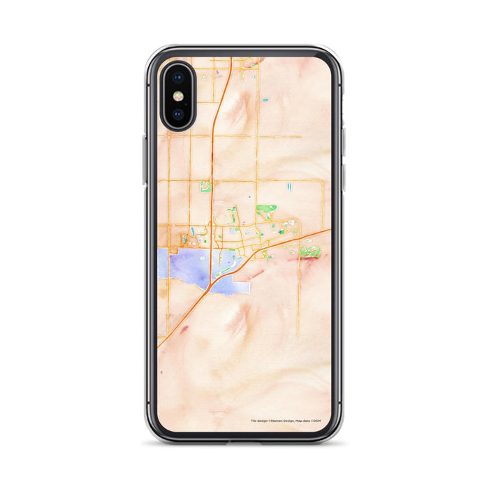 Custom Davis California Map Phone Case in Watercolor