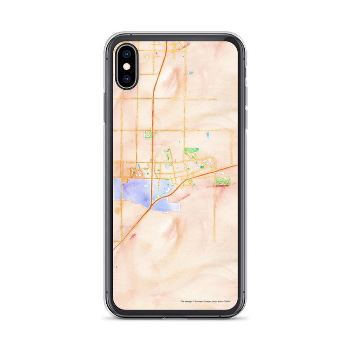 Custom Davis California Map Phone Case in Watercolor