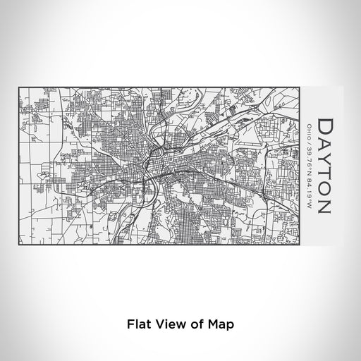 Rendered View of Dayton Ohio Map Engraving on 17oz Stainless Steel Insulated Cola Bottle in White