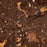 Dayton Ohio Map Print in Ember Style Zoomed In Close Up Showing Details