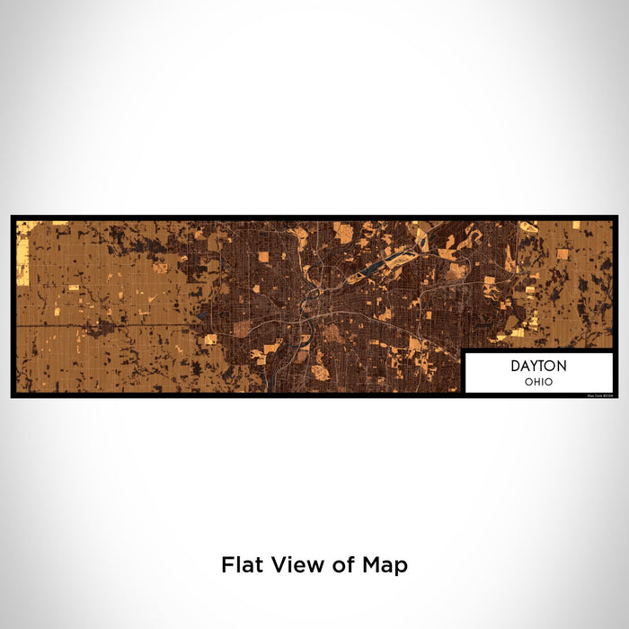 Flat View of Map Custom Dayton Ohio Map Enamel Mug in Ember