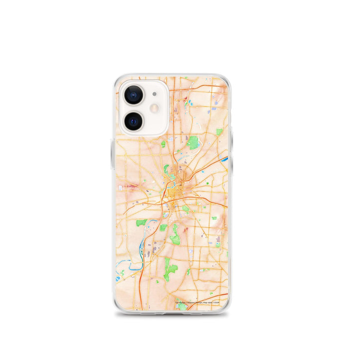 Custom Dayton Ohio Map iPhone 12 mini Phone Case in Watercolor