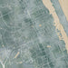 Daytona Beach Florida Map Print in Afternoon Style Zoomed In Close Up Showing Details